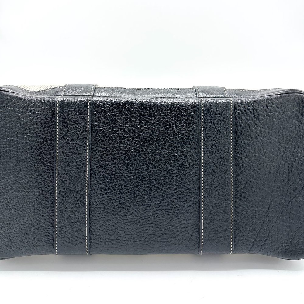 Hermes Canvas/Black Buffle Leather Garden Party 36 - Picture 5 of 11